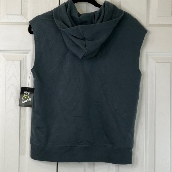 Art Class - Sleeveless Over Shirt Hooded Sweatshirt Size L (10/12) - Picture 5 of 6